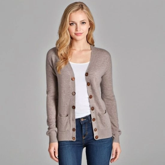 Cashmere Long Sleeve Cardigan Exporter