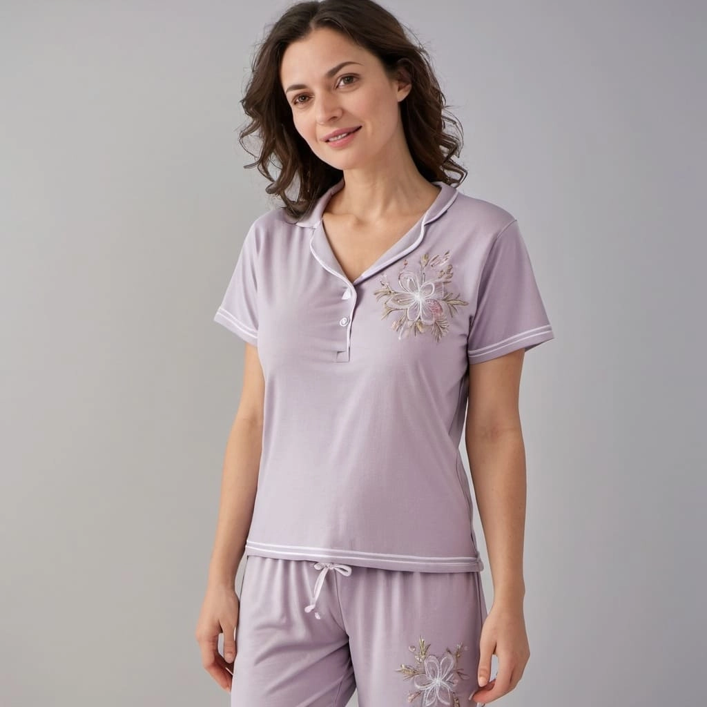Embroidered Pyjama Set Supplier