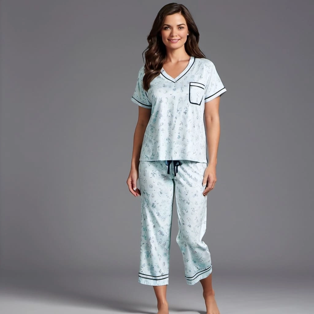 Exporter Of Cropped Pant Pyjama Set