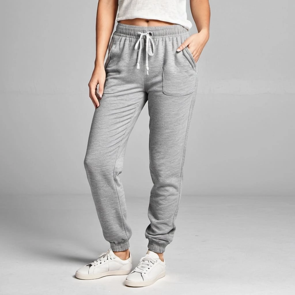 Factory Of Solid Joggers With Drawstring Waist