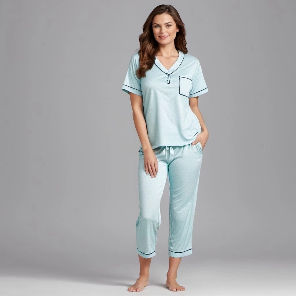 Manufacturer Of Cropped Pant Pyjama Set