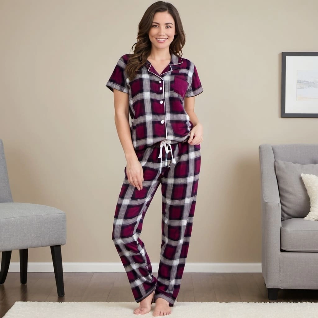 Plaid Patterned Pajama Pants Manufacturer