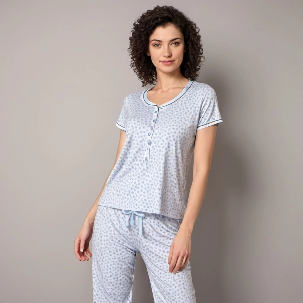 Printed Capri Pyjama Set Exporter