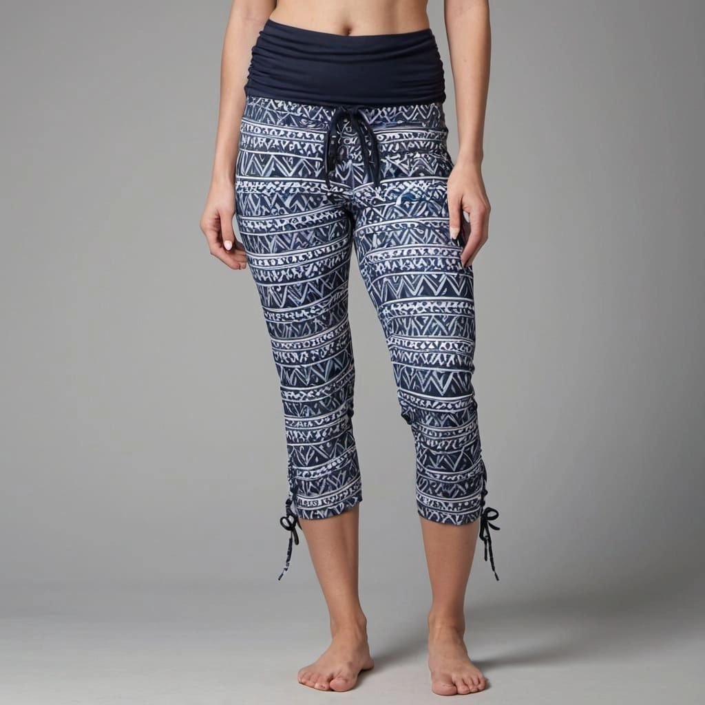 Printed High Waist Capris Factory