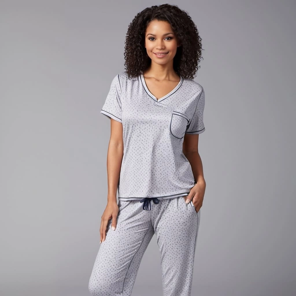 Supplier Of Cropped Pant Pyjama Set