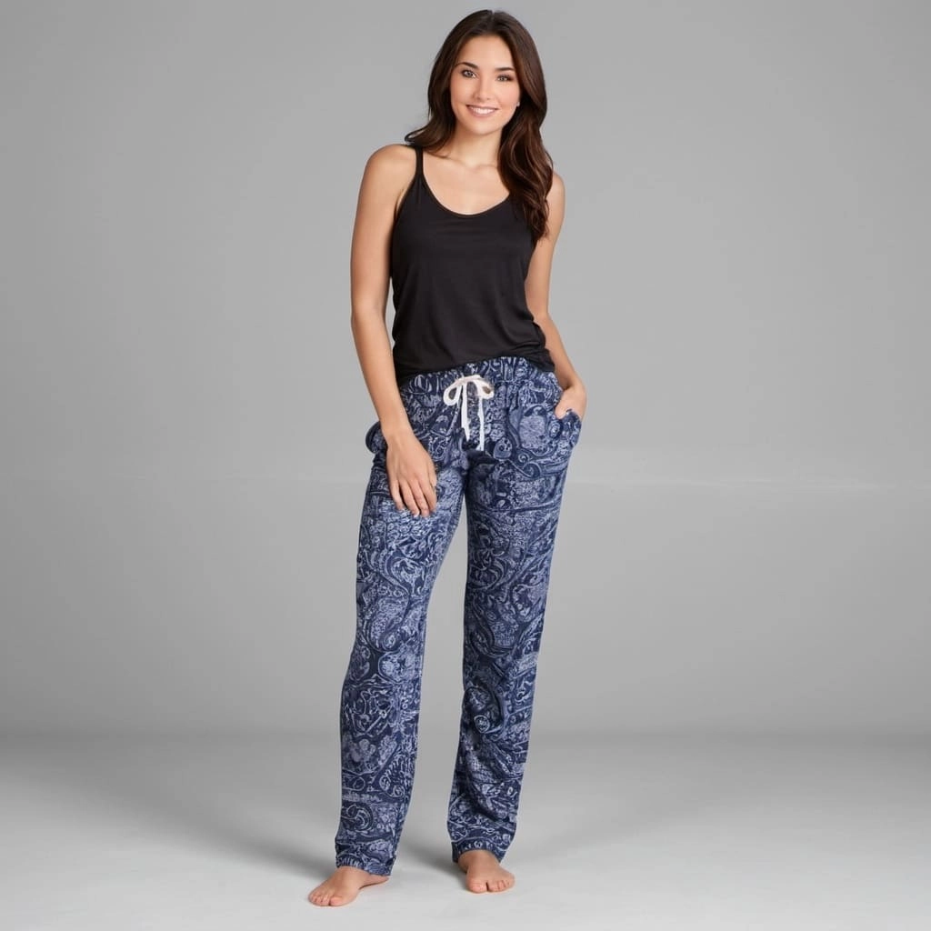 Supplier Of Printed Lounge Pants With Drawstring Waist