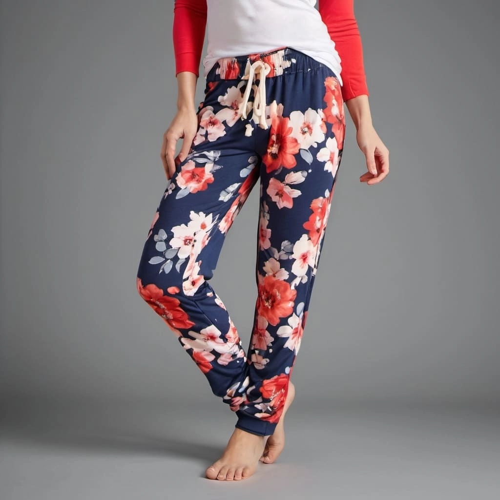 Wholesaleer Of Floral Printed Lounge Pants With Drawstring Waist