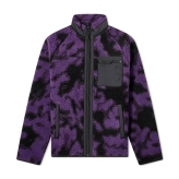 Mens Outdoor Black Nylon Panel Purple Camo Sherpa Jackets