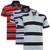 Mens Yarn Dyed Cotton Single Jersey Striped Polo Shirt