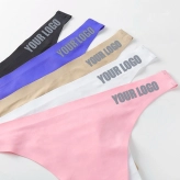 Custom Logo High Cut Print Thongs Sexy Thong Panties For Women