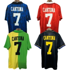 Retro Soccer Jersey Customized Cantona Football Shirt