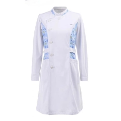 Womens Stand Collar Long Sleeve Nurse Uniform