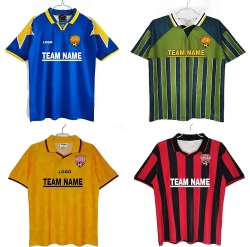 Custom Original Thailand Quality Spain Football Shirt Mens Sports Wear Retro Soccer Jersey With Collar Knit