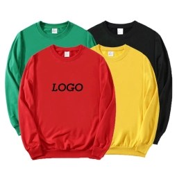 Custom Logo Hoodie Plus Size Sweatsuit Warm Solid Color Crew Neck Cotton Men S Hoodie