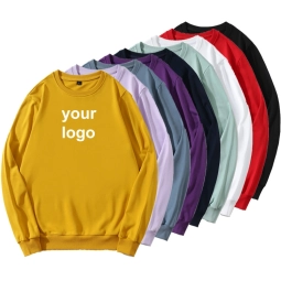 High Quality 400 Gsm Customized Logo Plain Crewneck 100 Cotton Sweatshirt Unisex Men Sweatshirts Style 2021 Sweatshirt