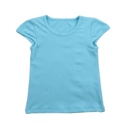 Summer Short Sleeve Kids Clothes Girls T Shirts Wholesale Girls Cotton Tops Solid Color Shirts