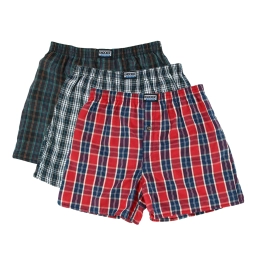 3 Pack Of Light Weight And Comfortable Plaid Boxer Shorts In An Assortment Of Colors