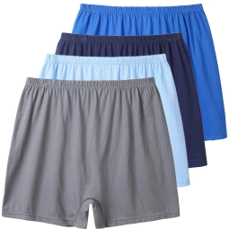 Men S Boxer Pants Solid Color Classic Cotton Underwear Comfortable Breathable Corner Pants