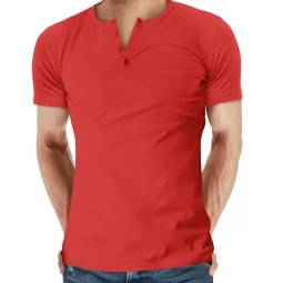 Men S Casual Slim Fit Long Sleeve Henley T Shirts Cotton Shirts