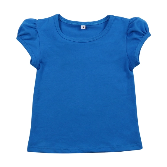 Girls Tee Shirts Many Colors Short Sleeve Top For Little Girls Cap Sleeve T Shirts 100 Cotton Kids Clothing